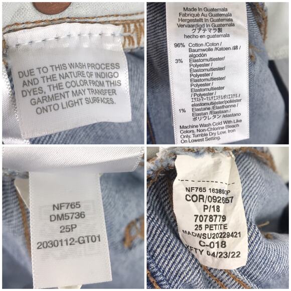 Madewell The Petite Girljean in Berryton Wash Distressed High Rise Jeans 25P - Picture 14 of 14